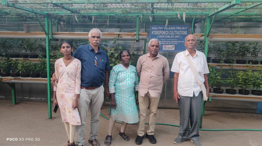Dr. Elangovan of Kutumbakkam village, a scientist and Gandhian leader, visited Arivuthottam and shared his inspiring journey of rural development, hydroponic farming, mobile education initiatives, and solar value-added units. His guidance has strengthened our vision for sustainable growth and future projects at Arivuthottam.